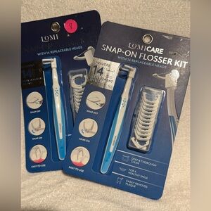 LomiCare Snap-On Flosser Kit with Replaceable Heads